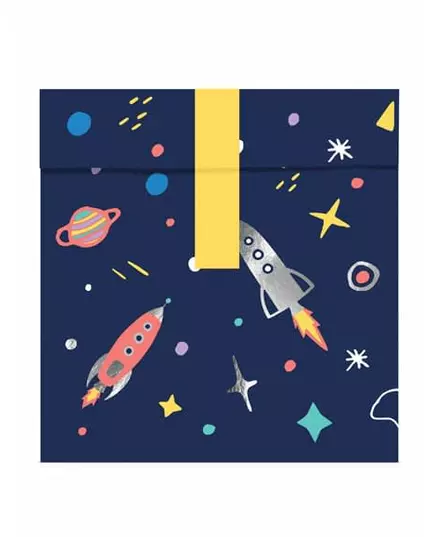 6 papírových dárkových taštiček Space Adventure 13 × 14 cm, image 2