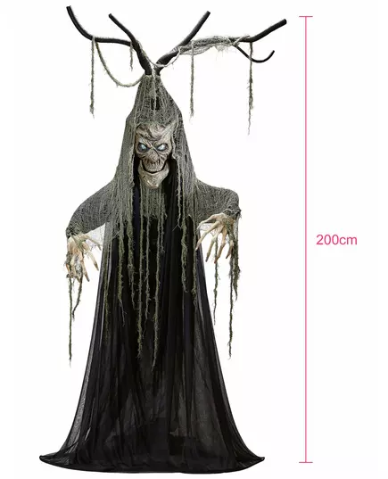 Strašidelný strom Halloween se světly a zvuky 2m, image 2