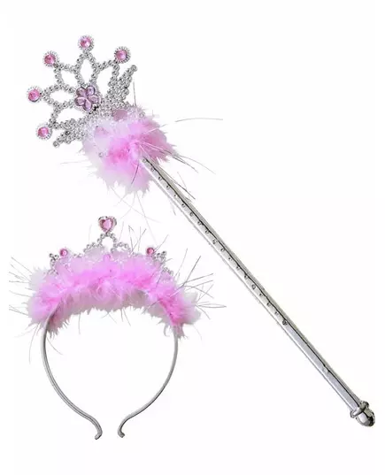Růžová princeznovská hůlka a tiára, image 2