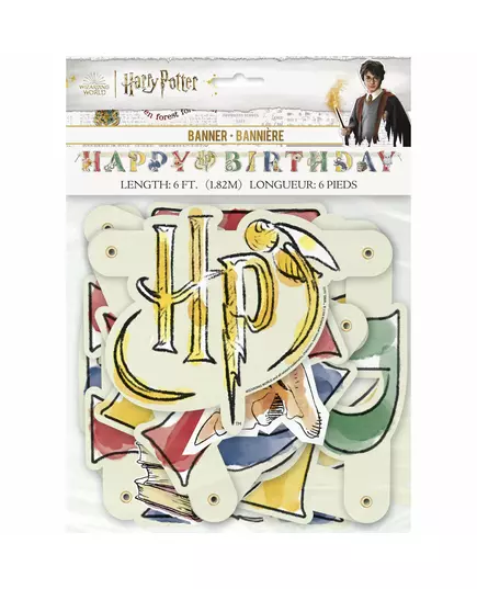 Kartonový banner Happy Birthday Harry Potter 182 cm, image 2