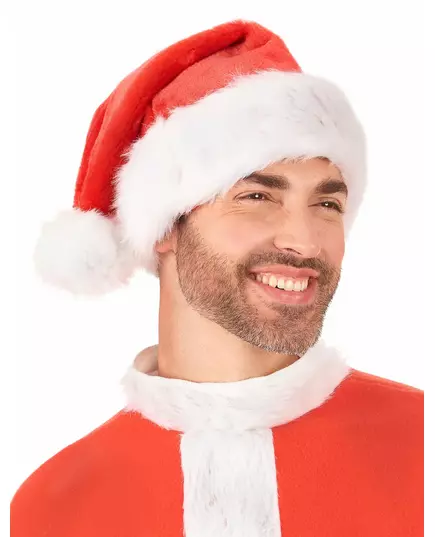 Vánoční čepice s bílým kožíškem, image 2
