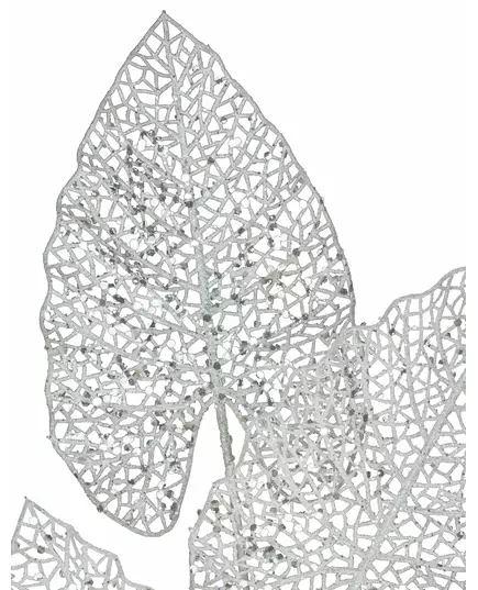 Dekorační větev – 5 bílých listů 80 cm, image 2