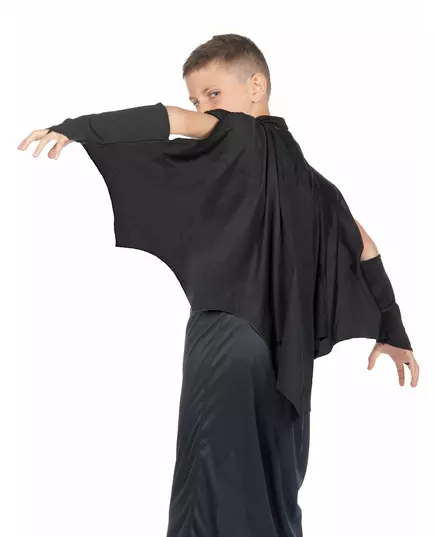 Černý netopýří upíří plášť pro děti Halloween, image 2