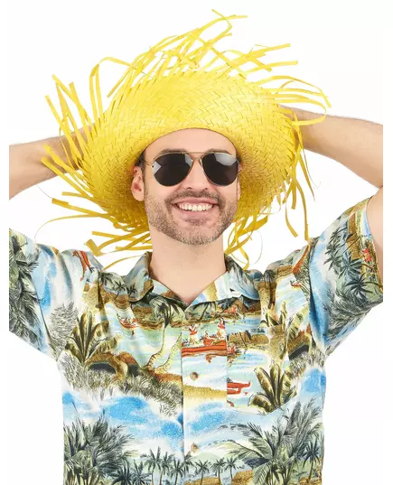 Žlutý havajský klobouk pro dospělé, image 2