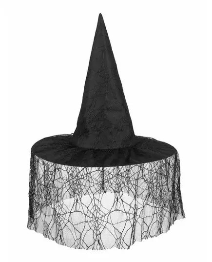 Čarodějnický klobouk s pavoučím závojem pro ženy Halloween, image 2