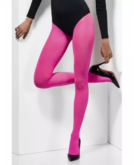 Růžové neprůhledné punčocháče pro dospělé, image 2