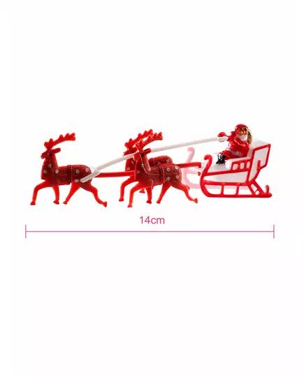Dekorace na dort Santa Claus se saněmi 14cm, image 2