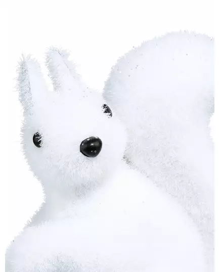 Dekorace bílá veverka 12 cm, image 2
