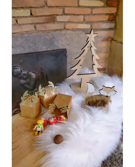 Dřevěná dekorace vánoční stromek 25 cm, image 2