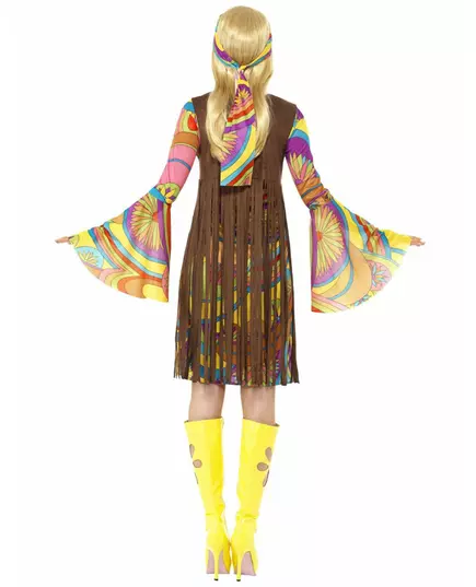 Hippie kostým s květy 70. let pro ženy, Velikost: Small, image 2