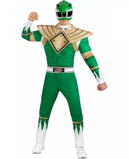 Zelený Power Ranger kostým pro dospělé, Velikost: X-Large