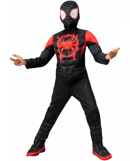 Deluxe kostým Spiderman Miles Morales pro děti, Velikost: 7-8 let (122 to 128 cm)