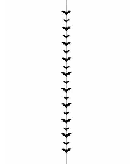 Černá girlanda netopýři 150 x 11 cm, image 2