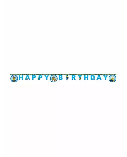 Papírová girlanda Happy Birthday Lego City 2 m, image 2