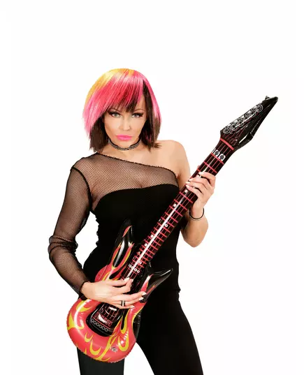 Nafukovací ohnivá rocková kytara 105 cm, image 2