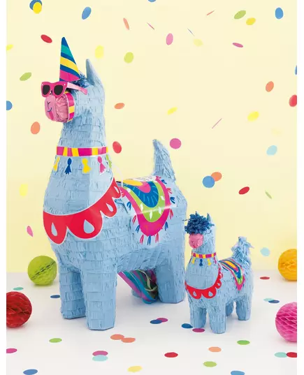Mini modrá piñata lama 16 cm, image 2