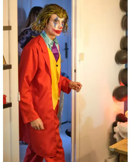 Zelená kudrnatá paruka Joker pro dospělé, image 2