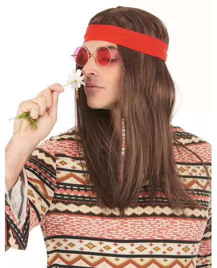 Paruka pirát nebo hippie s bandanou pro dospělé, image 2