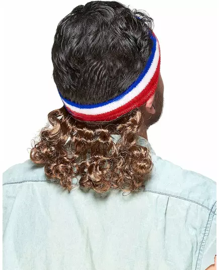 Čelenka mullet modrá, bílá a červená pro dospělé, image 2