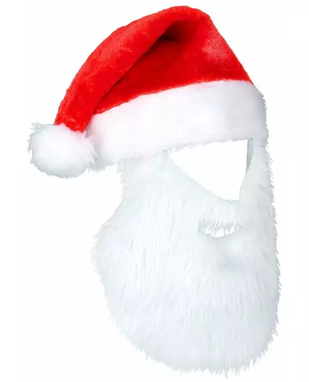 Vánoční Santa čepice s vousy pro dospělé, image 2