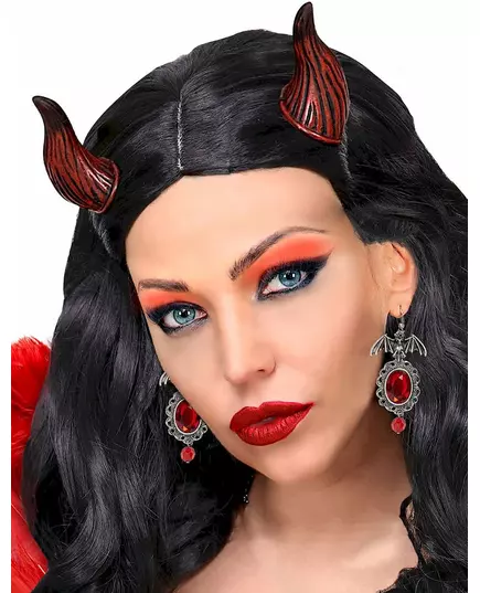 Náušnice červený gotický netopýr pro ženy Halloween, image 2