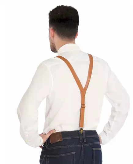 Hnědé šle z imitace kůže pro dospělé, image 2