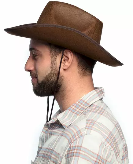 Hnědý kovbojský klobouk pro dospělé, image 2