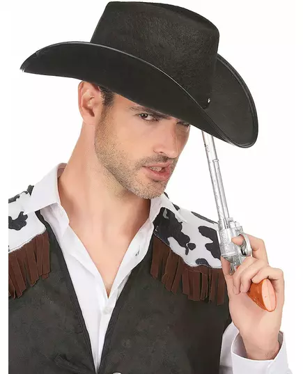 Černý kovbojský klobouk pro dospělé, image 2
