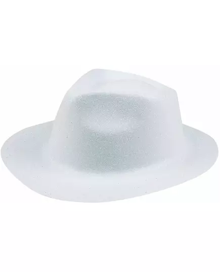 Bílý flitrovaný klobouk pro dospělé, image 2