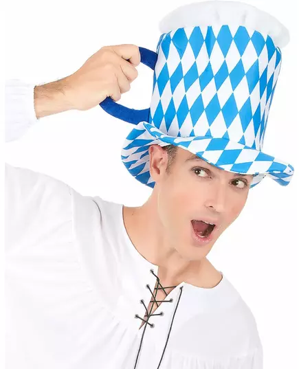 Klobouk pivo (modro-bílý) pro dospělé, image 2