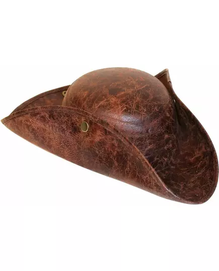 Pirátský klobouk s efektem hnědé kůže pro dospělé, image 2