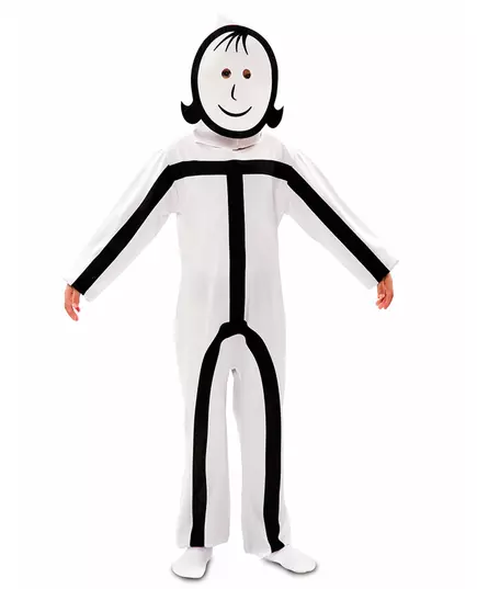 Dětský kostým Stickman Mask, Velikost: 3-4 let(92-104 cm), image 2