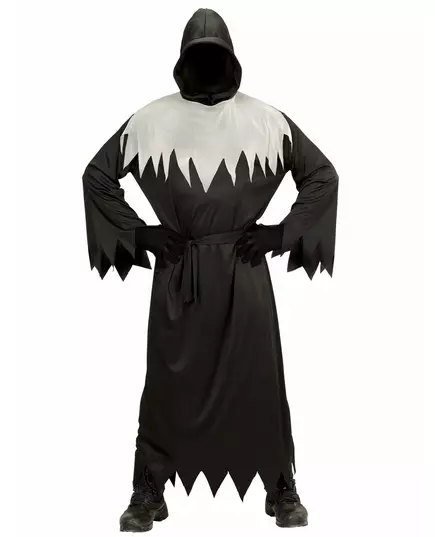 Dospělý černo-bílý kostým grim reaper, Velikost: S, image 2