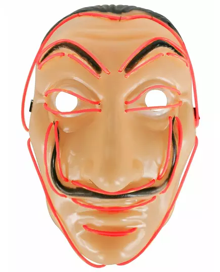 Červená LED maska zloděje pro dospělé, image 2