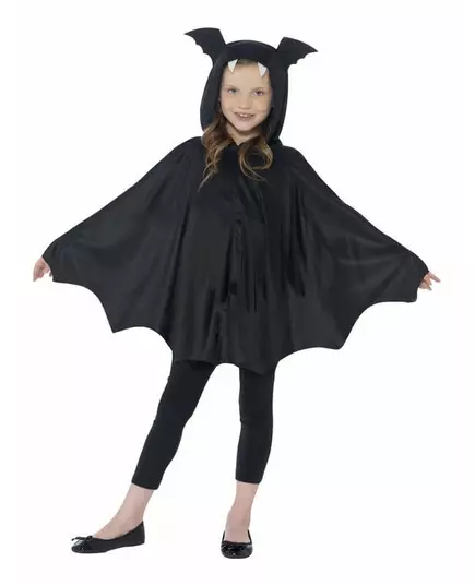 Kostým černé netopýří pláštěnky pro děti Halloween, Velikost: 4-6 let (115/128 cm), image 2
