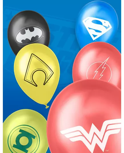 10 latexových balónků Justice League 25 x 32 cm, image 2