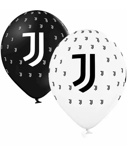 12 černo-bílých latexových balónků Juventus 30 cm, image 2