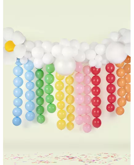 20× propojitelné nafukovací balónky oranžové 28 cm, image 2