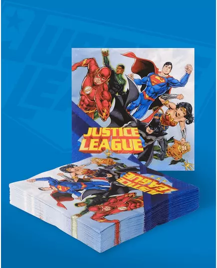 20 Justice League papírových ubrousků 33 × 33 cm, image 2