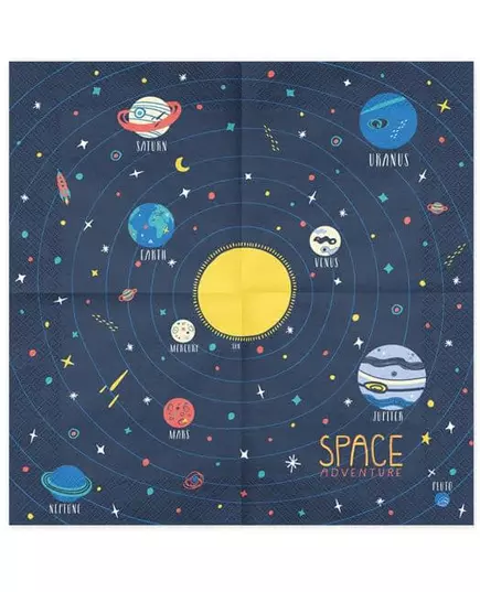 20 papírových ubrousků Space Adventure 33 × 33 cm, image 2