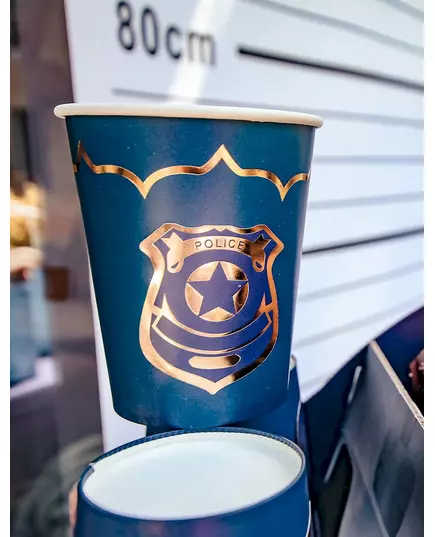 24 samolepek odznak policie navy/zlatá 4 cm, image 2