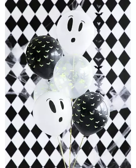 Neonové halloweenské latexové balónky 27 cm, image 2
