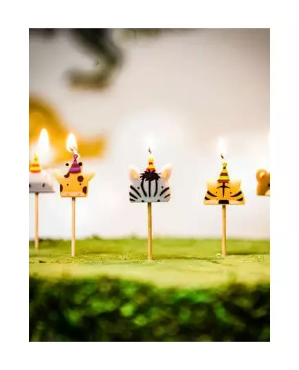 5 svíček divoká zvířata 2,5 × 2,5 cm, image 2