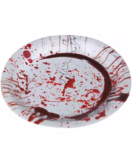 6 krvavých halloweenských papírových talířů 23 cm, image 2
