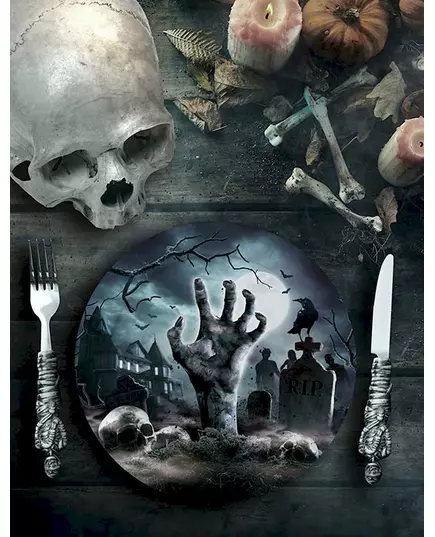 6 talířů „returning from the cemetery“ 23 cm, image 2