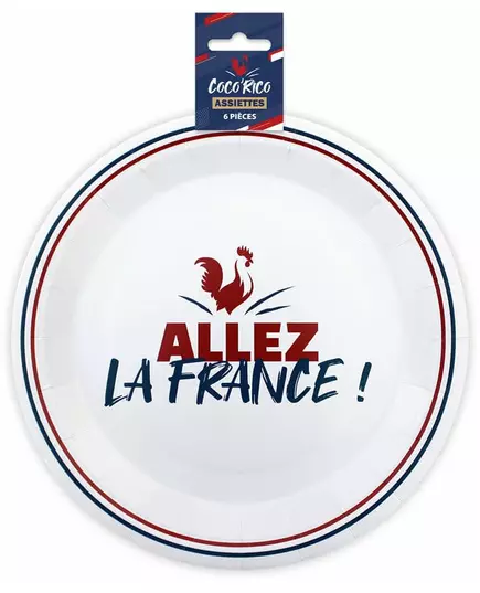 6 talířů Allez la France 23 cm, image 2