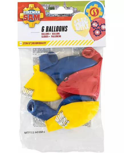 6 latexových balónků Fireman Sam 27,5 cm, image 2