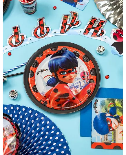 8 papírových talířů Miraculous Ladybug 23 cm, image 2