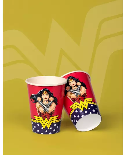 8 Wonder Woman papírových kelímků 210 ml, image 2