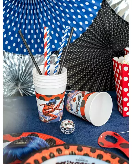 8 kartonových kelímků Miraculous Ladybug 200 ml, image 2